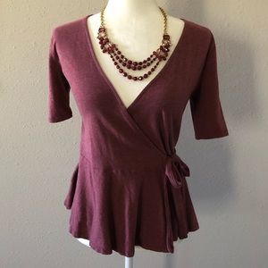 Wrap peplum top
